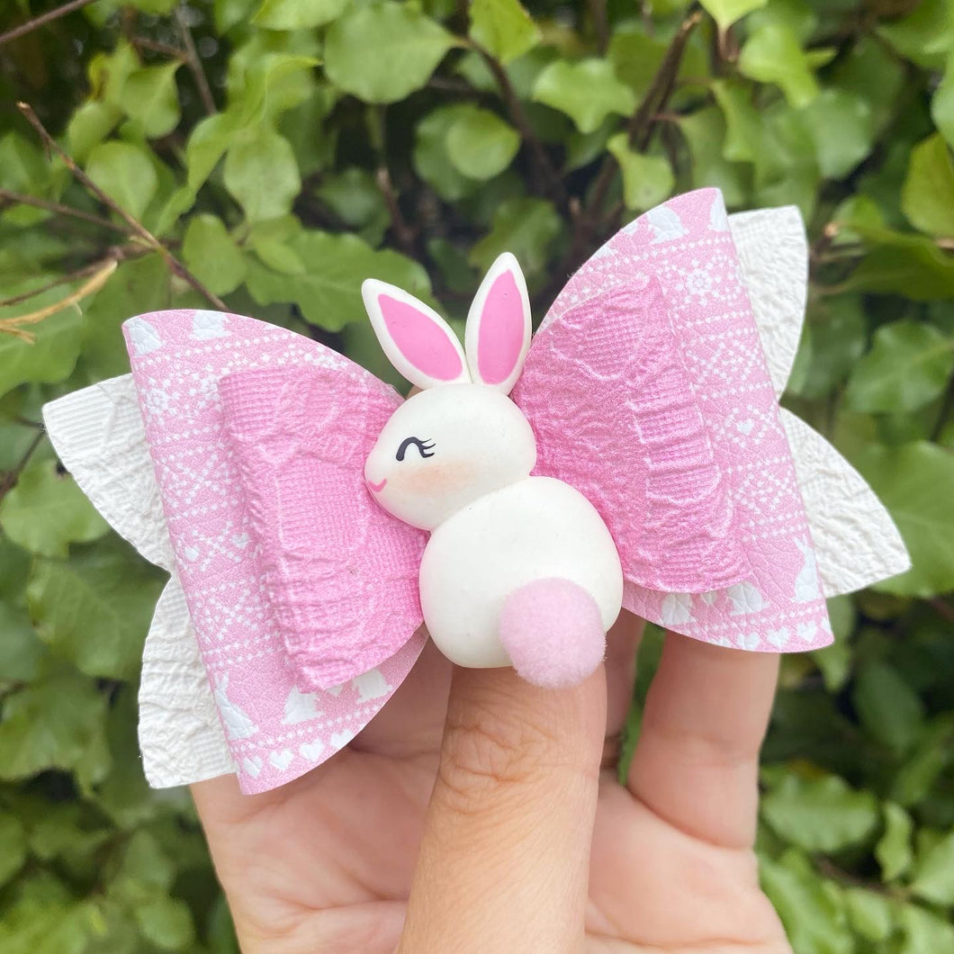 Miss Cottontail Imogen Clay Bow