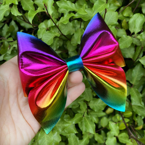 Metallic Rainbow Sailor bow