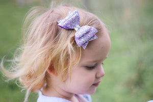 Diamond Dazzle ‘Dolly’ Bow (Purple)