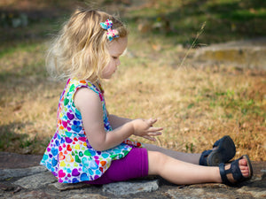 Rainbow Hearts Mini Beauty Bow