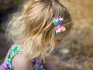 Rainbow Hearts Mini Beauty Bow