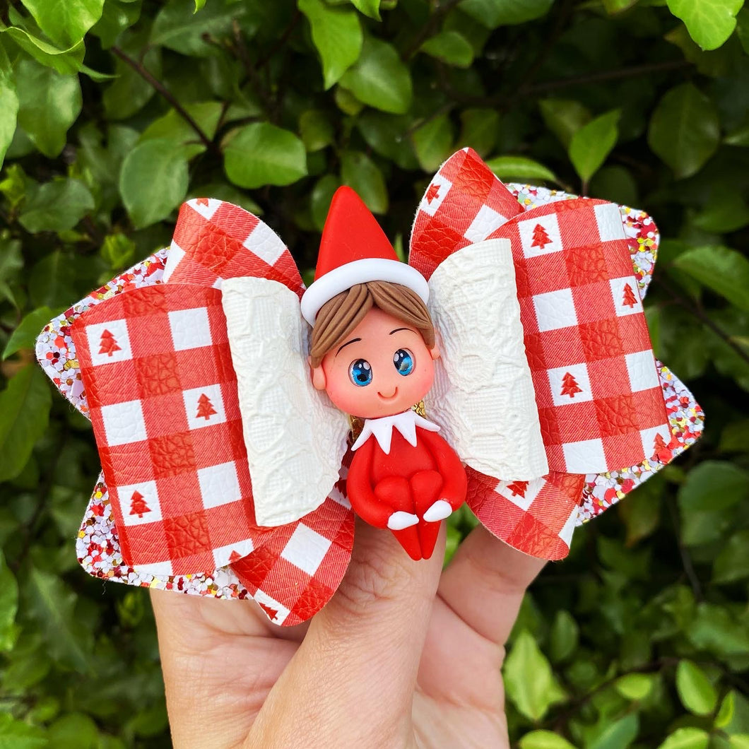 Elf on the Shelf Clay bow (12cm)