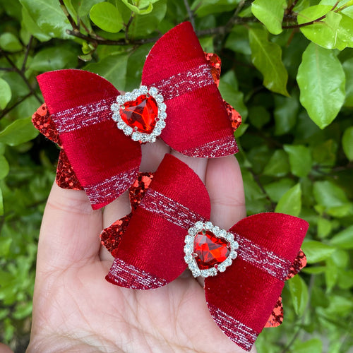 Embellished Heart Mini Kiarah bows