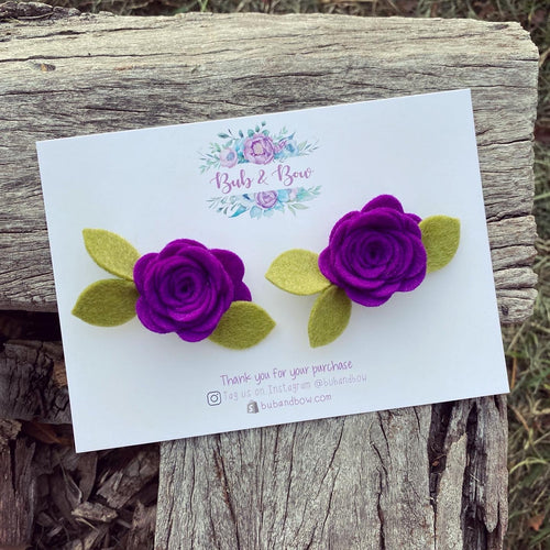 Mini Felt Bloom Piggys (Violet)