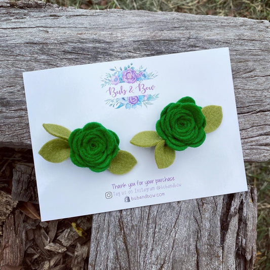 Mini Felt Bloom Piggys (Green)