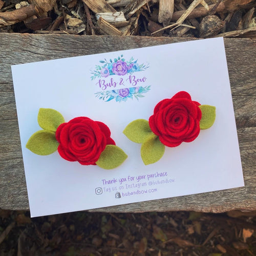 Mini Felt Bloom Piggys (Red)