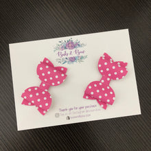 Load image into Gallery viewer, Pink Polka Dot Mini Beauty bows