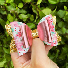 Load image into Gallery viewer, Evie Floral Gold Imogen bow