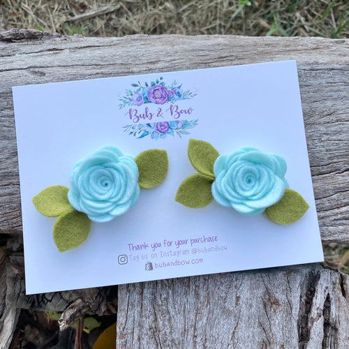 Mini Felt Bloom Piggys (Barely Blue)