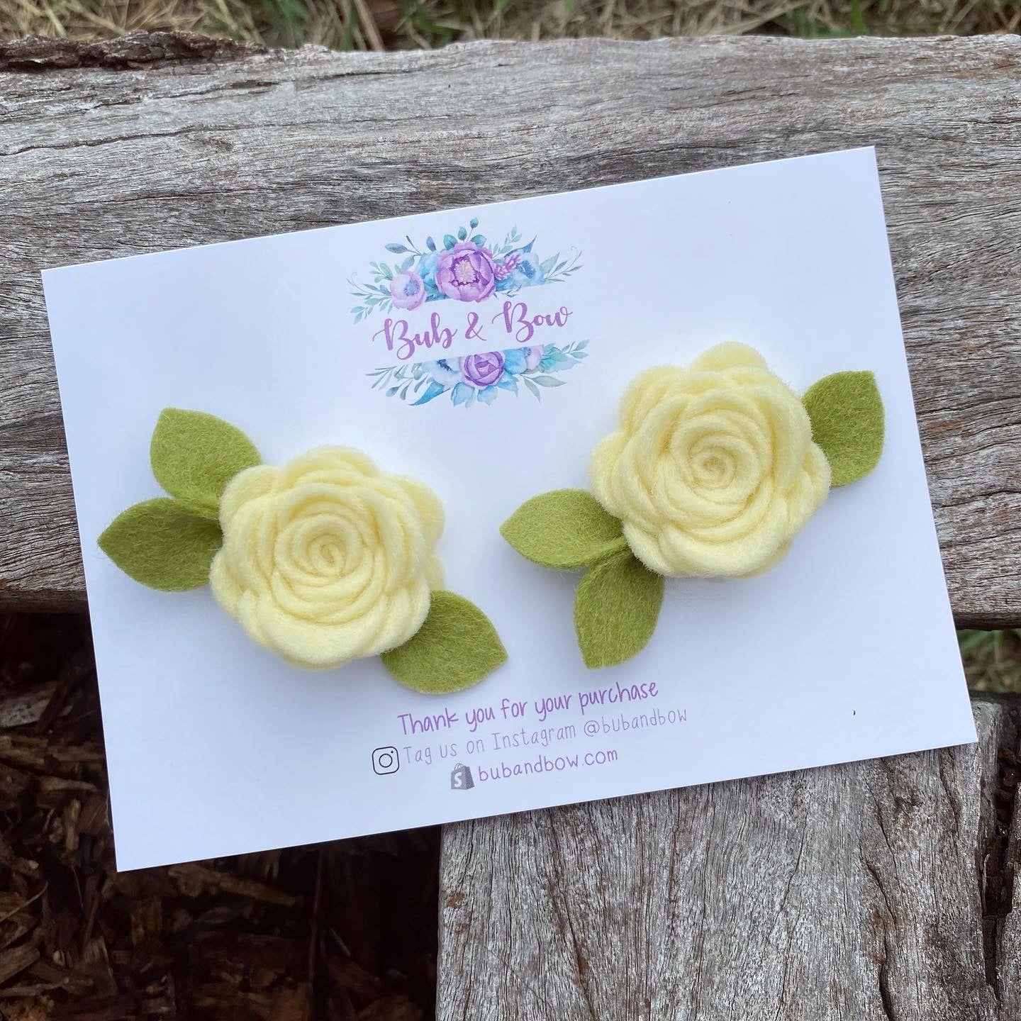 Mini Felt Bloom Piggys (Lemon)