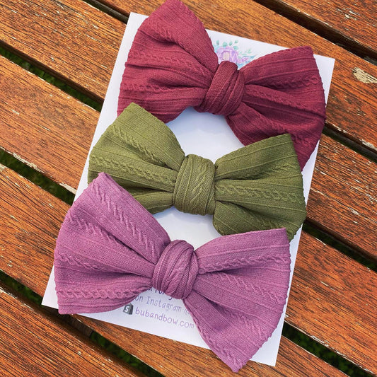 Autumn Cable Knit Bow