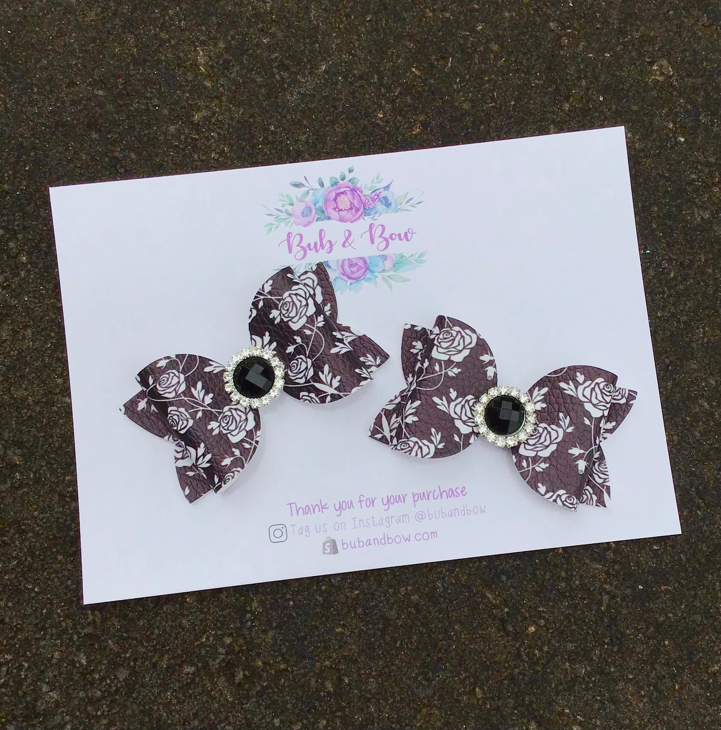 Black Beauty Embellished Mini Beauty Piggy Clips