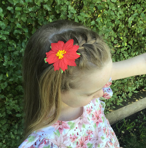 Poinsettia Clip/ Headband