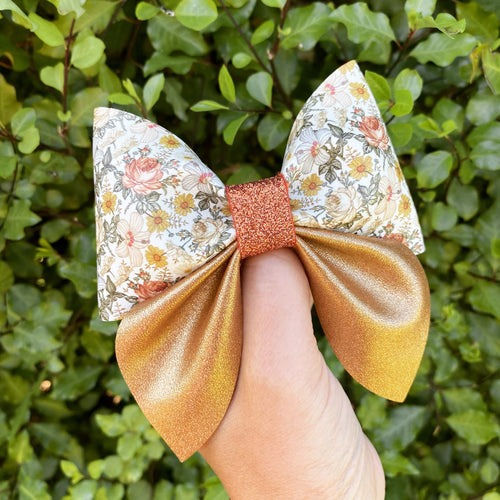 Vintage Floral Sailor Bow