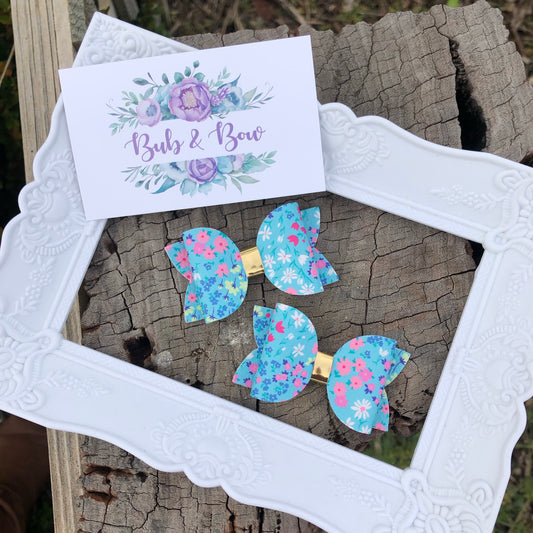 Spring Floral Mini Beauty Bows