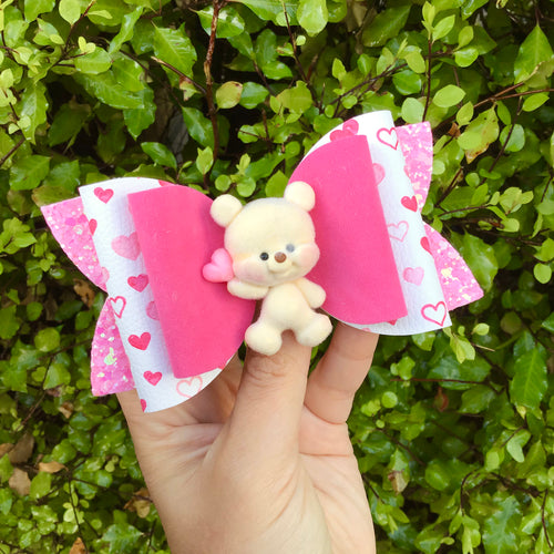 Fuzzy Bear Clay Bow