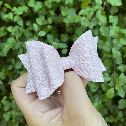 Metallic Pastel Lace Dolly bow