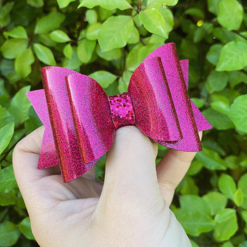 Ruby Red Glitter Gloss Dolly Bow