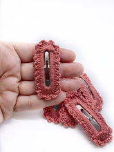 Load image into Gallery viewer, Crochet Snap Clip Pair (5 colours)