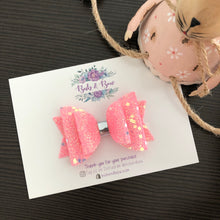 Load image into Gallery viewer, Dolly Glitter bow (pink)