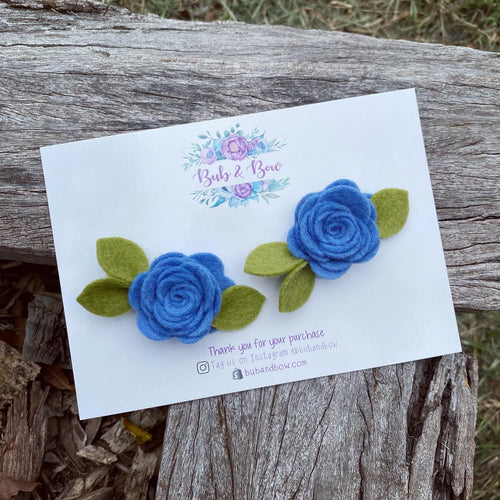 Mini Felt Bloom Piggys (Whale Blue)