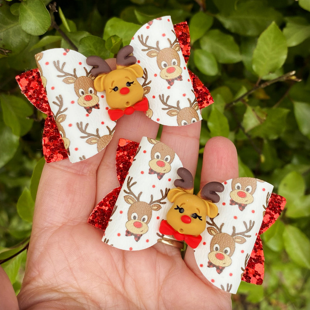 Reindeer Embellished Mini Beauty bows