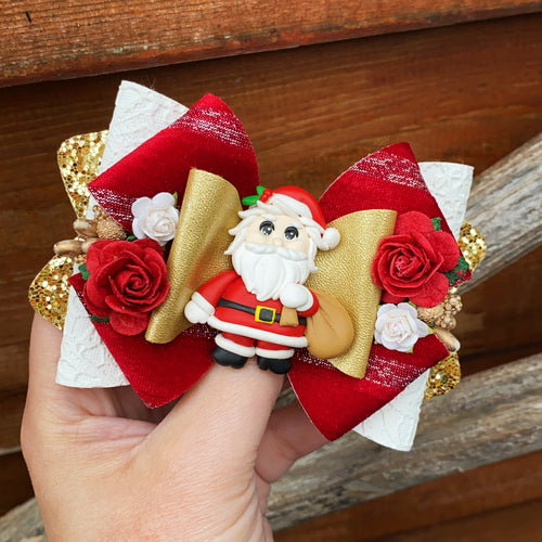 Classic Santa Clay bow (12cm)