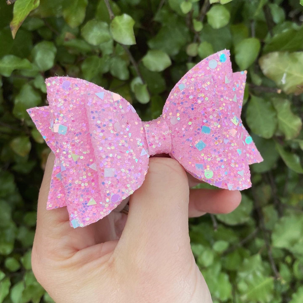 Pink Dazzle Dolly Glitter Bow