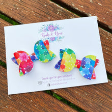 Load image into Gallery viewer, Rainbow Dots Mini Beauty bow