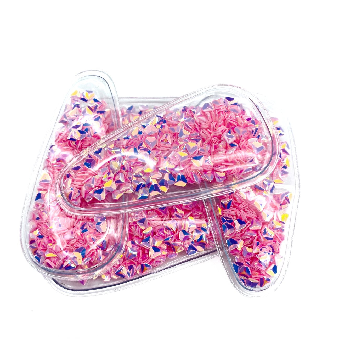 Light Pink Gems Shaker Snap Clip