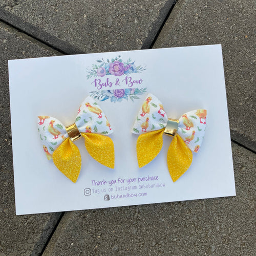 Duck Mini Sailor Piggy Bows