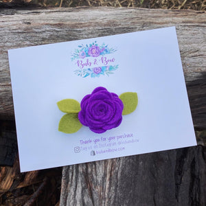 Mini Felt Bloom Single (Plum Jam)