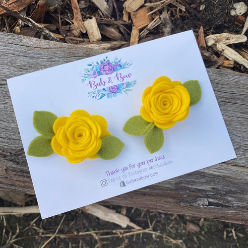 Mini Felt Bloom Piggys (Yellow)