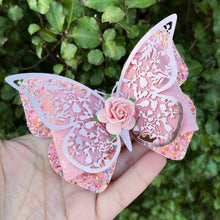 Load image into Gallery viewer, Filigree Butterfly Bow (RG/ Blush)