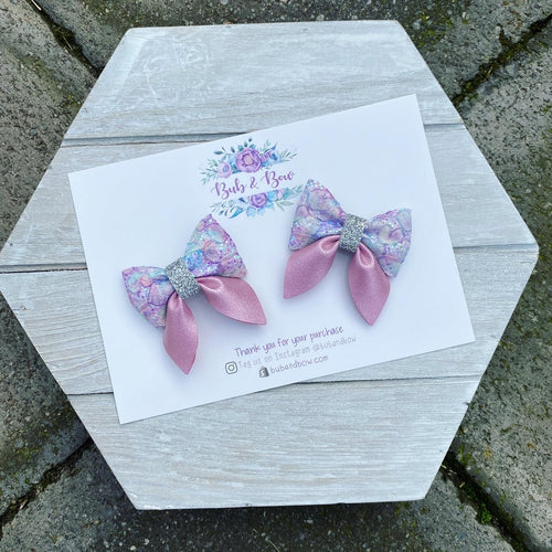 Watercolour Lace Mini Sailor Bows