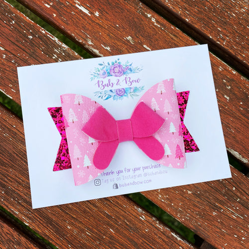 Pink Christmas bow