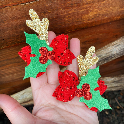 Holly Reindeer Bows