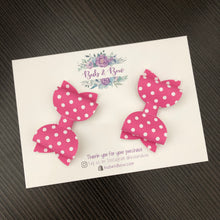 Load image into Gallery viewer, Pink Polka Dot Mini Beauty bows