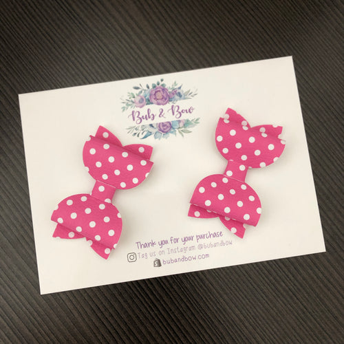 Pink Polka Dot Mini Beauty bows