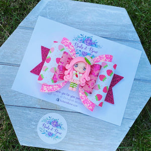 Strawberry Shortcake Clay bow