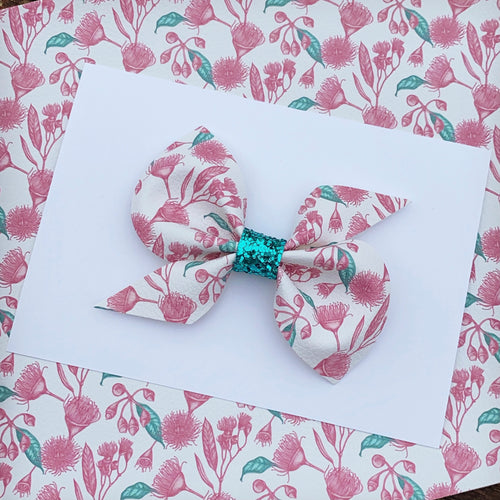 Pink Gum Blossoms Franchi Scrunchi Bow