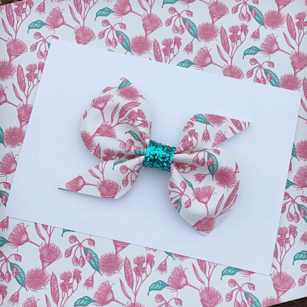 Pink Gum Blossoms Franchi Scrunchi Bow