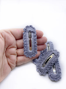 Crochet Snap Clip Pair (5 colours)