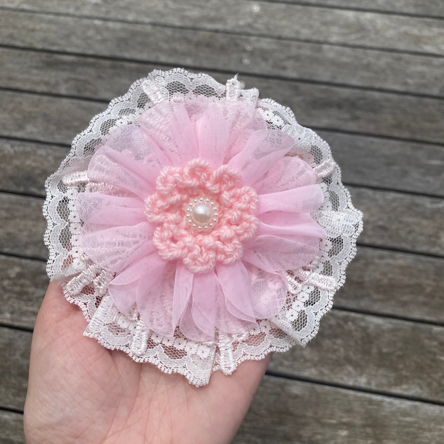 Vintage Lace Flower Fascinator