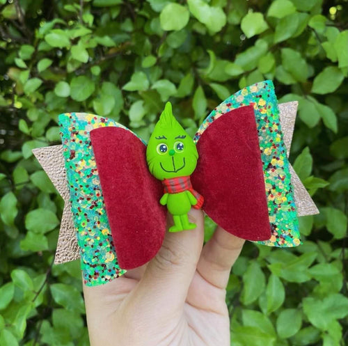 Grinch Large Dolly Clay Bow