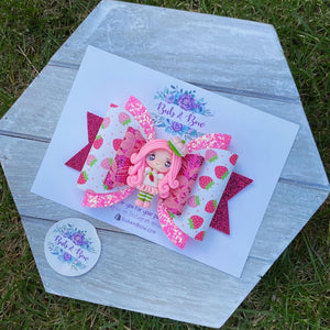 Strawberry Shortcake Clay bow