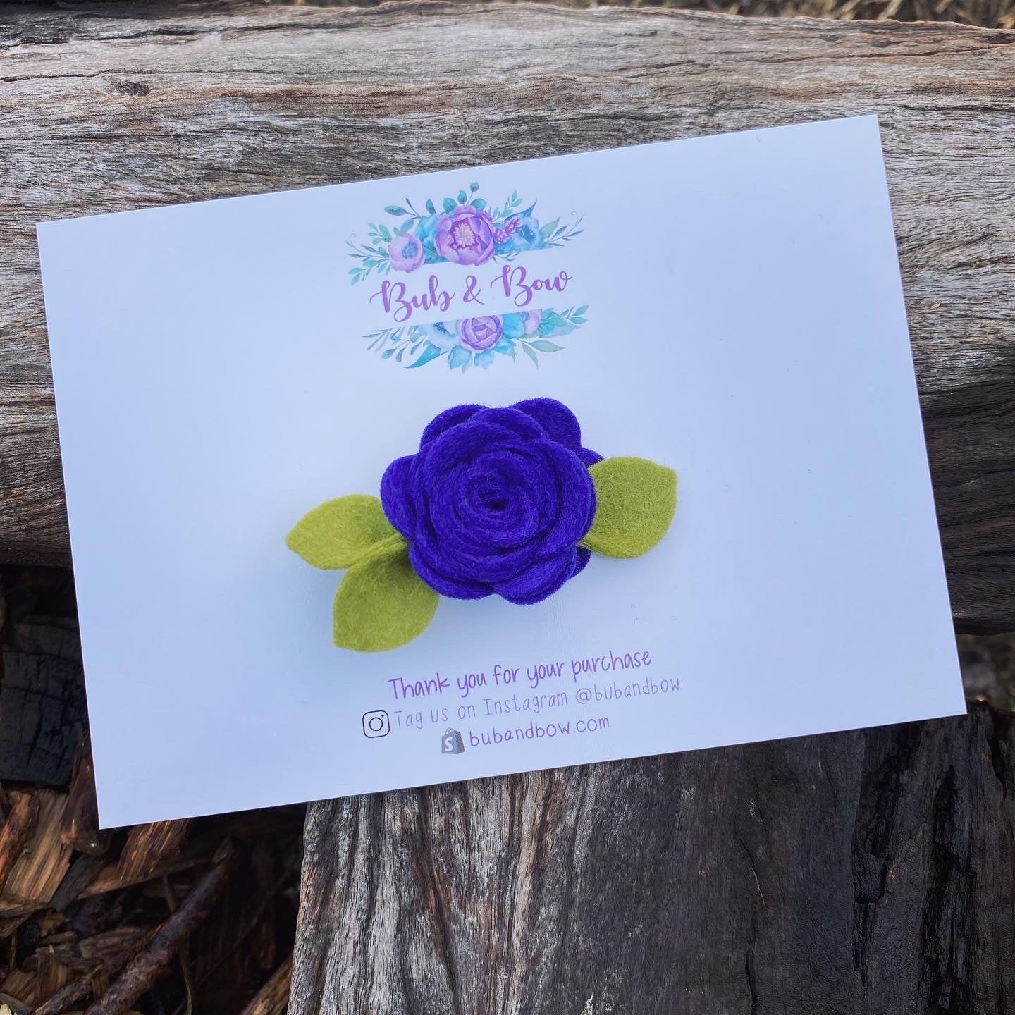 Mini Felt Bloom Single (Indigo)