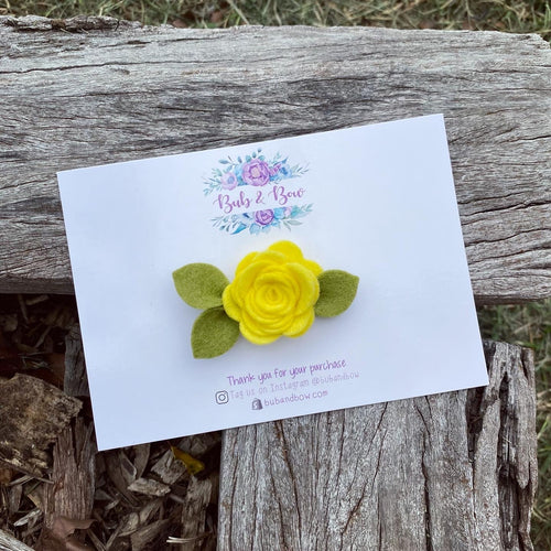 Mini Felt Bloom (Canary Yellow)