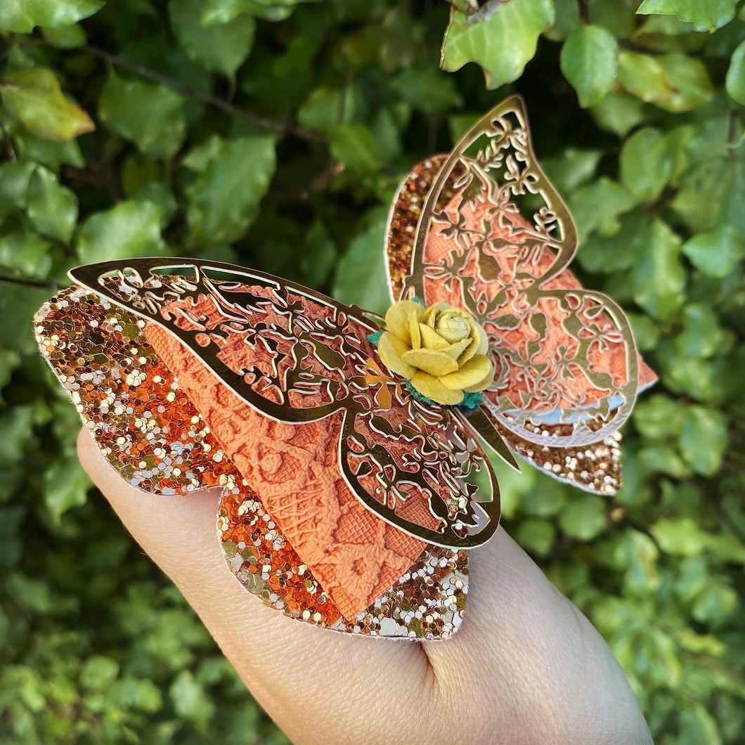 Filigree Butterfly Bow (RG/ Terracotta)