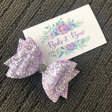 Load image into Gallery viewer, Diamond Dazzle ‘Dolly’ Bow (Purple)